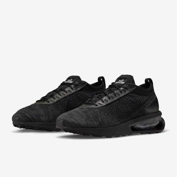 Nike Men's Black Air Max Flyknit Racer Running Shoes FD2764-001 - Picture 1 of 4